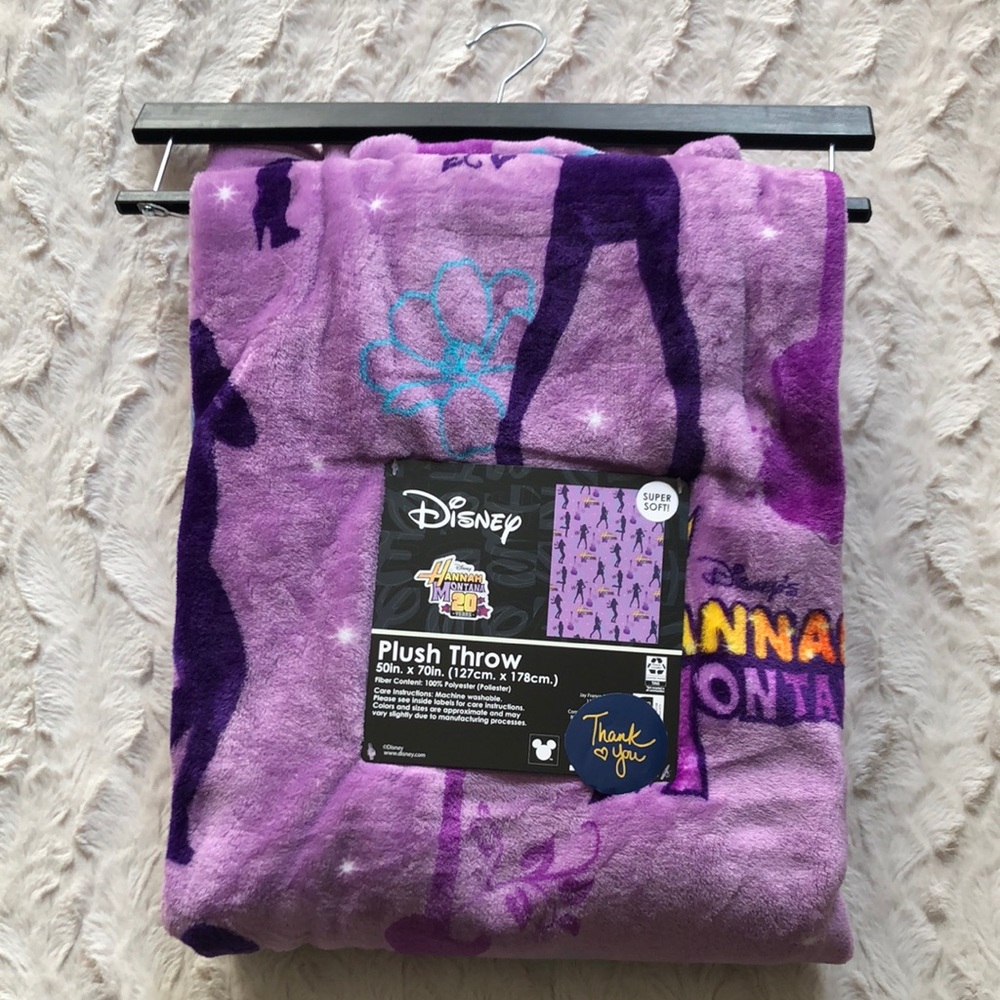 Disney Hannah Montana 20 Years Plush Throw Blanket